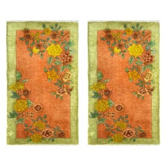 Pair of Antique Art Deco Chinese Rugs, C-1920 Pair of Antique Art Deco Chinese Rugs, C-1920