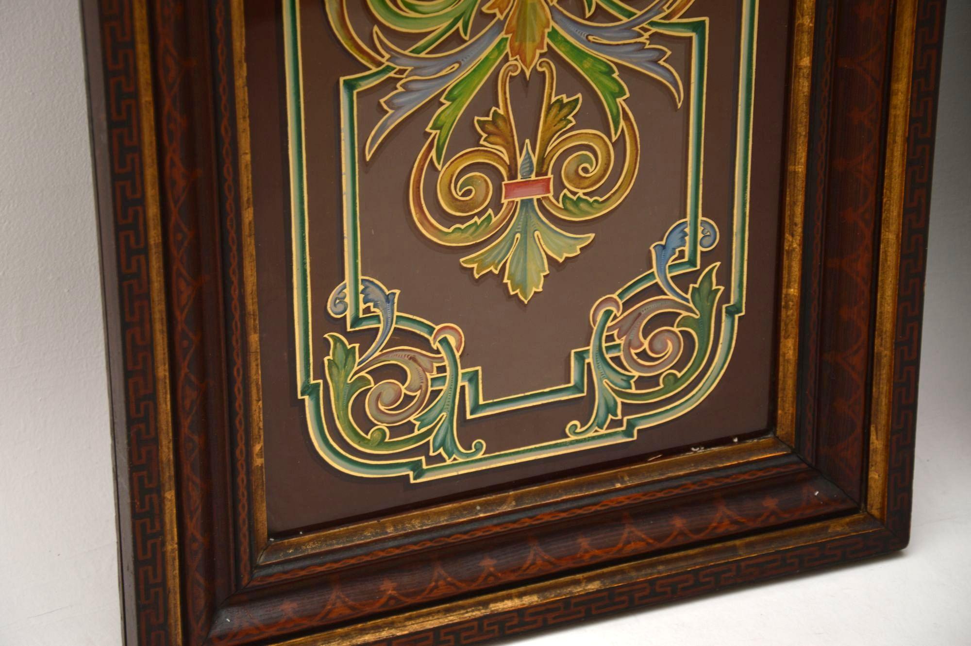 Pair of Antique Art Nouveau Decorative Mirrors or Glass Panels 5