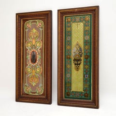 Pair of Antique Art Nouveau Decorative Mirrors or Glass Panels