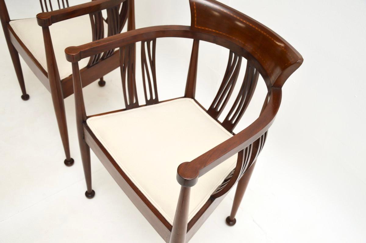Pair of Antique Arts and Crafts Armchairs 3