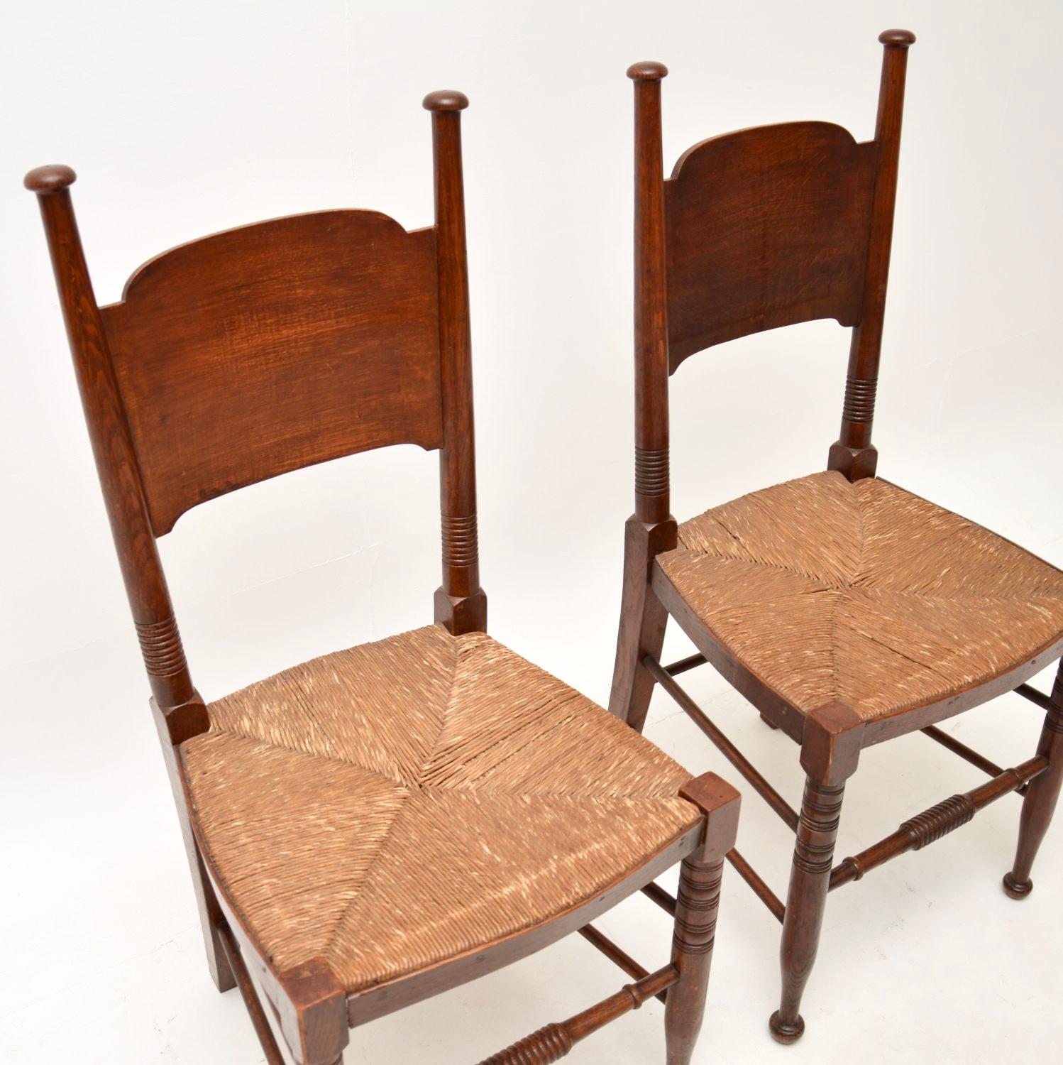 Pair of Antique Arts and Crafts Side Chairs by William Birch In Good Condition In London, GB