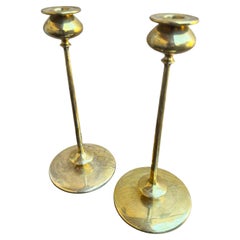 Pair of Antique Arts & Crafts Candle Holders by Robert jarvie ?- W7704 HALF OFF