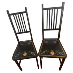 Pair of Antique A&C Painted Chairs - Stickley Era W-5273  SALE  EXTRA 10% OFF