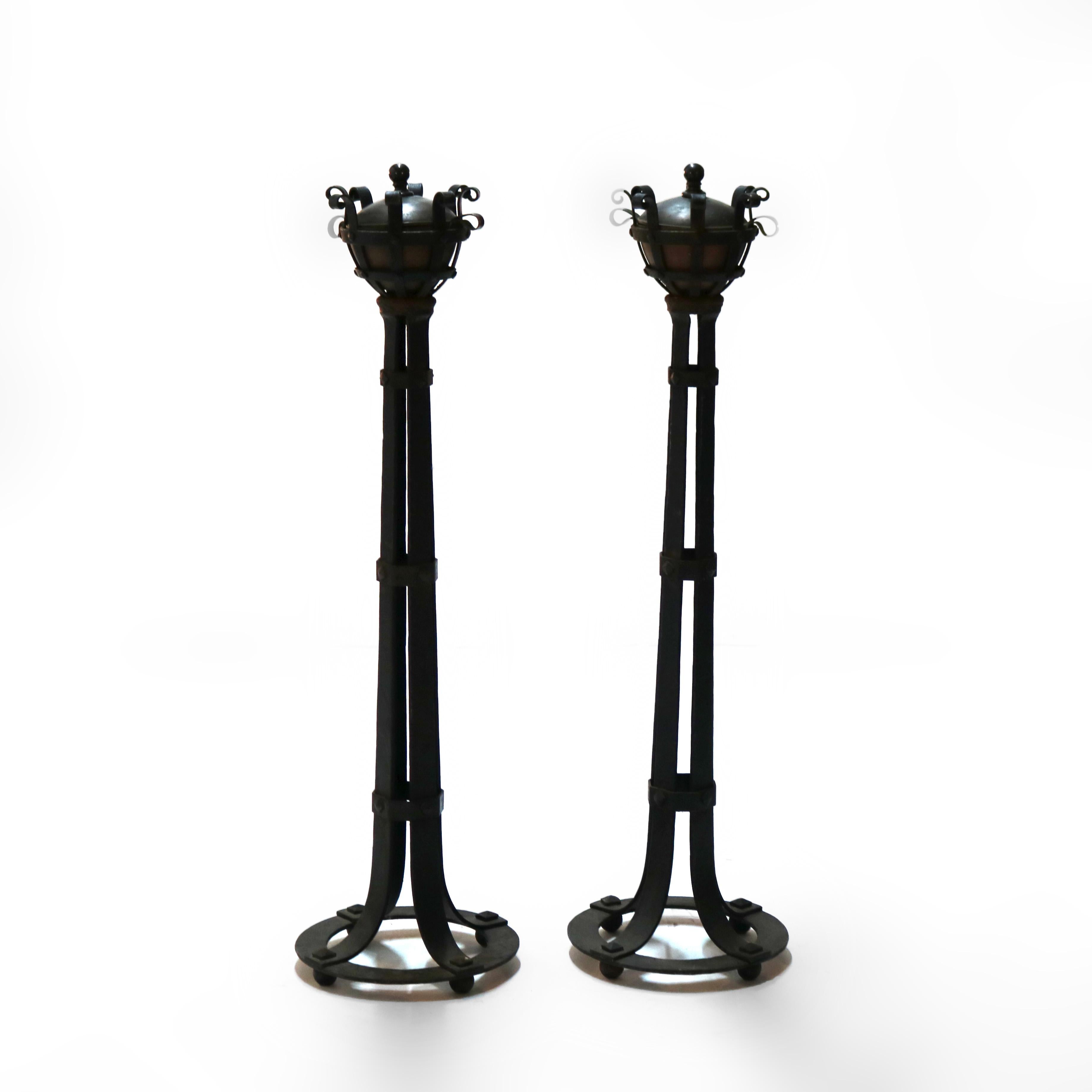 ***Reduced Delivery Rates - See Below or Click “Ask The Seller” to Request a Quote***

Pair of Antique Arts & Crafts Yellin School Wrought Iron & Copper Censers c1920

Measures - 44 1/2