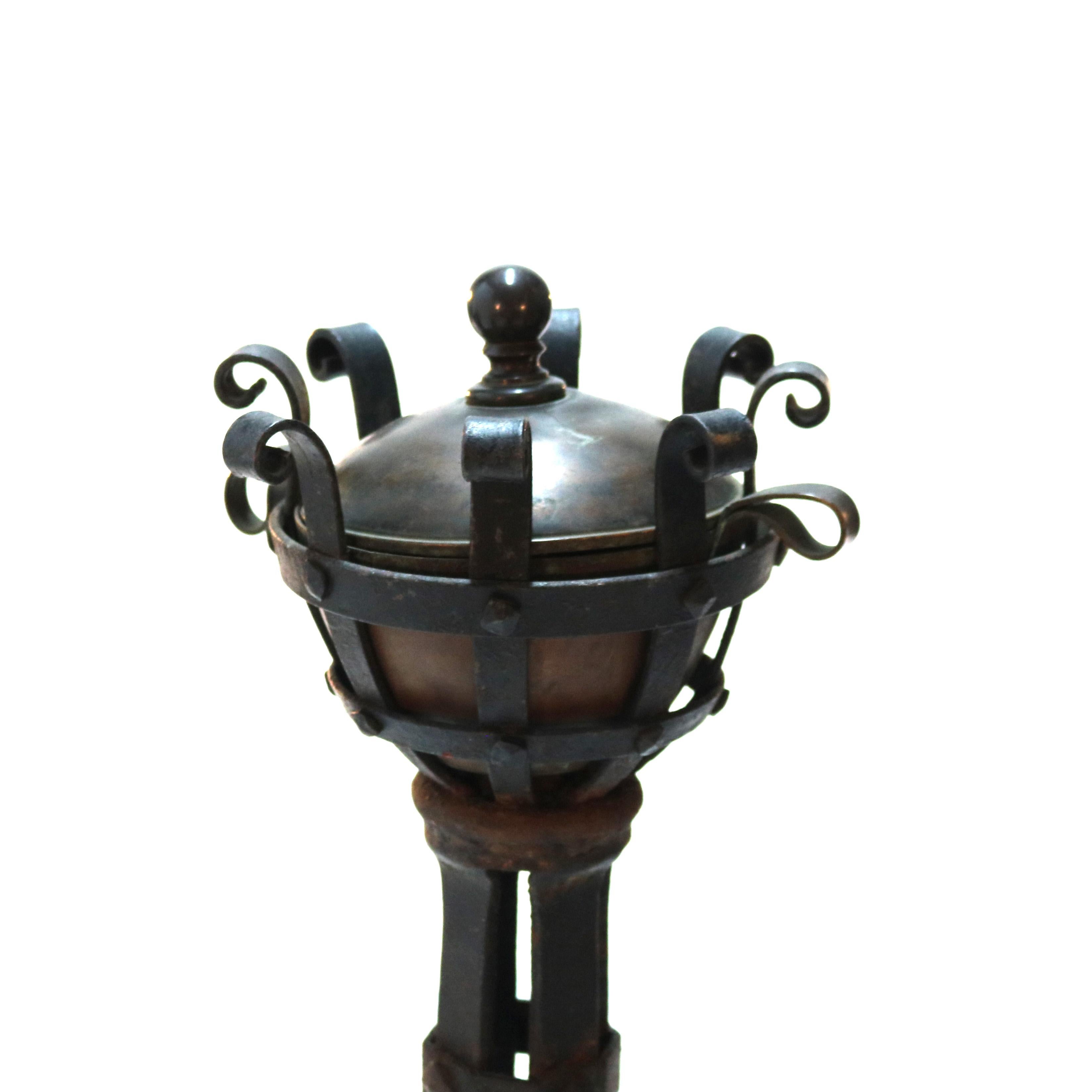 Arts and Crafts Pair of Antique Arts & Crafts Yellin School Wrought Iron & Copper Censers c1920