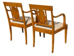 Pair of Antique Austrian Biedermeier Style Arm Chairs