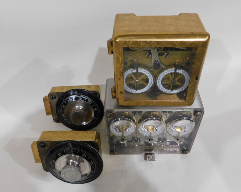Pair of Antique Bank Vault Safe Timers Locks Tumblers at 1stDibs