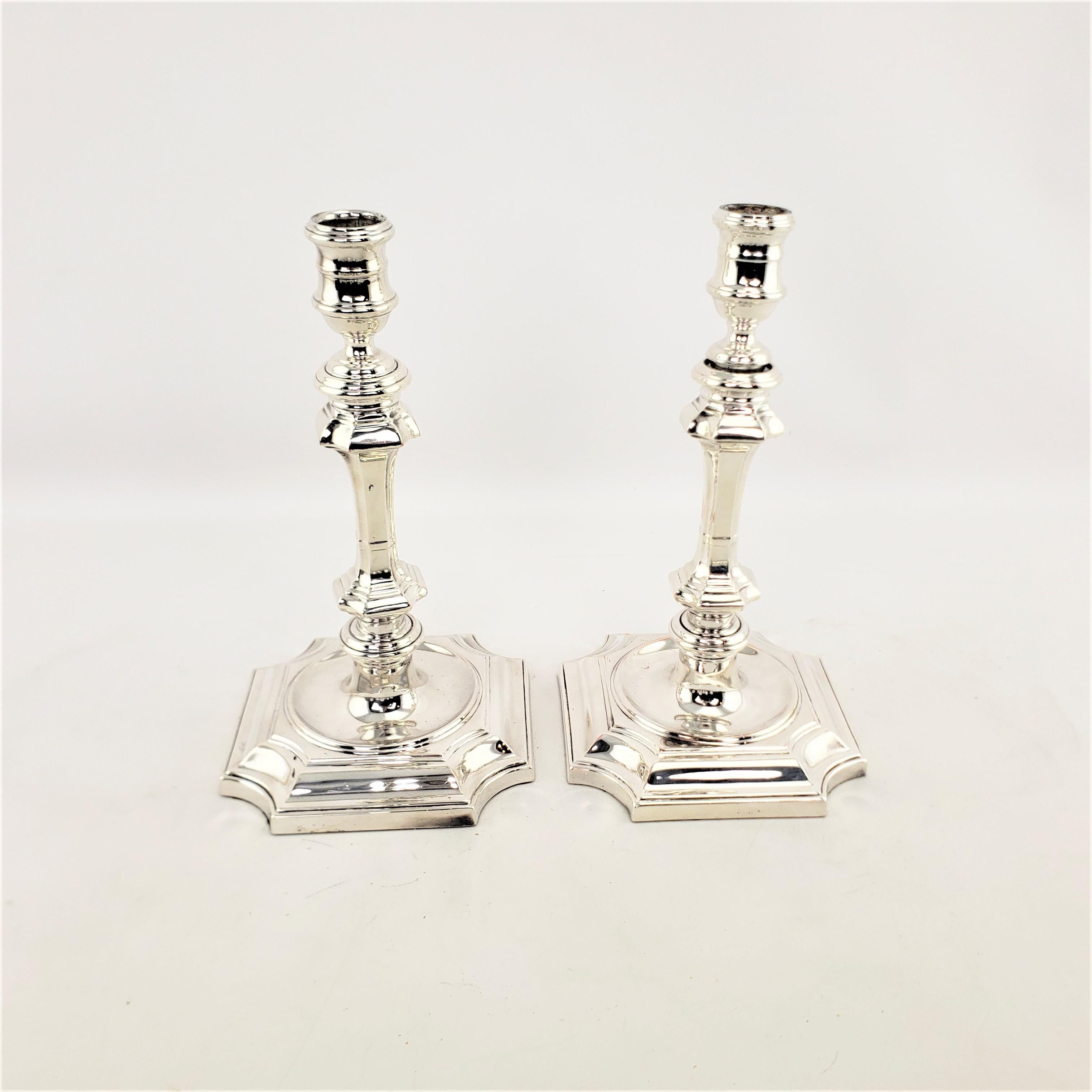 Pair of Antique Barker-Ellis Silver Plated Convertible Candelabras/Candlesticks 1