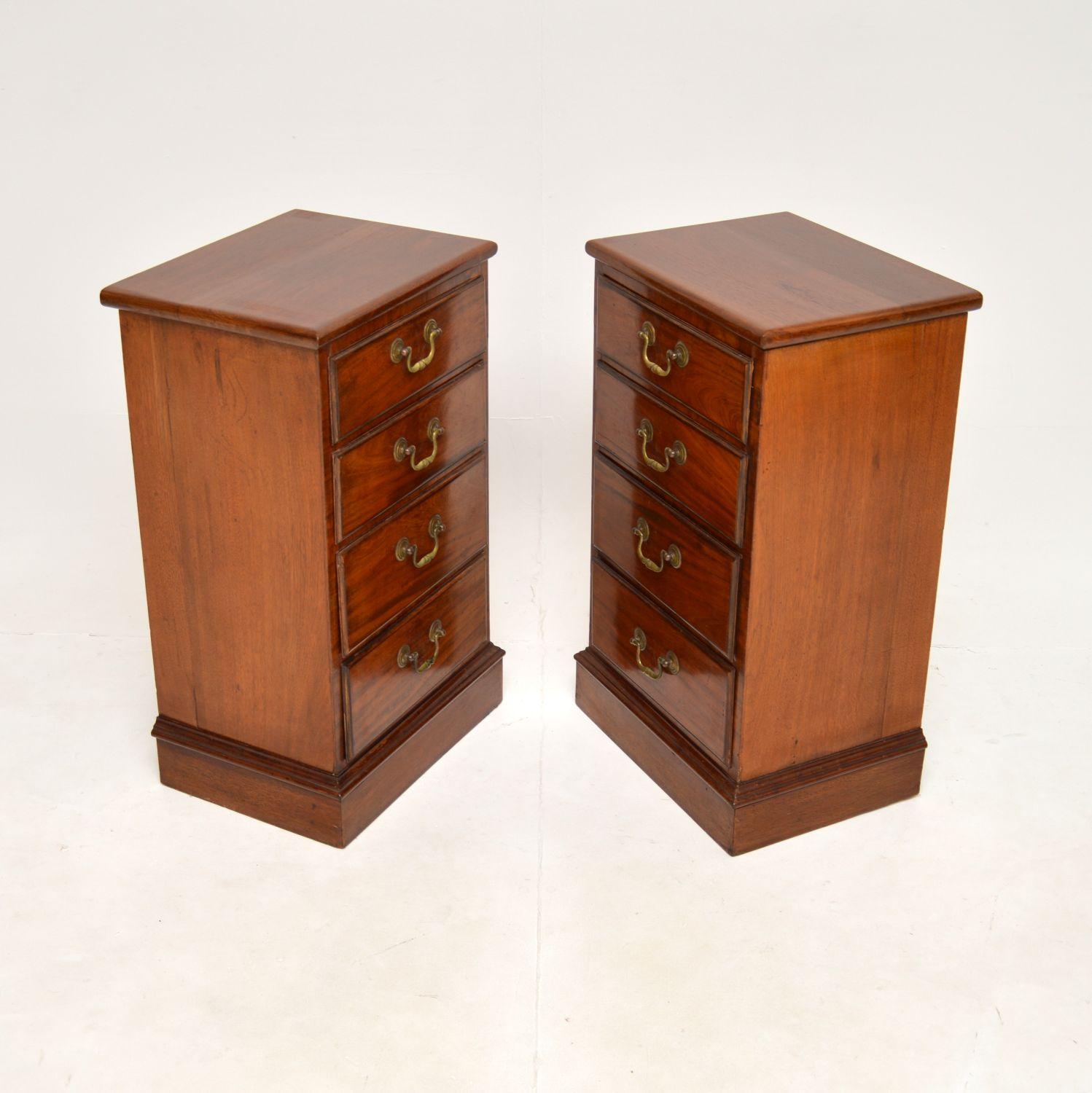 Late Victorian Pair of Antique Bedside Chests