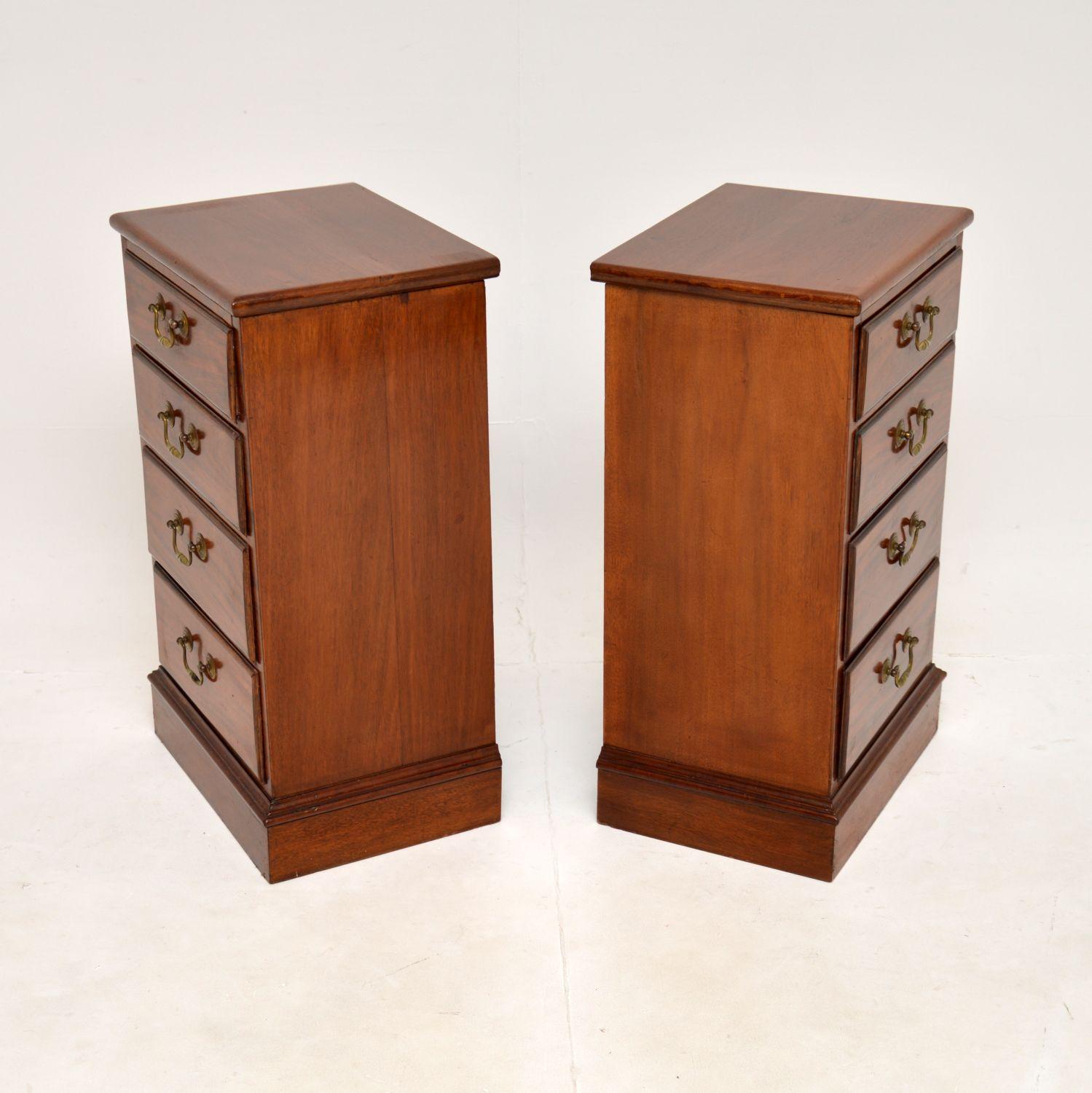 British Pair of Antique Bedside Chests