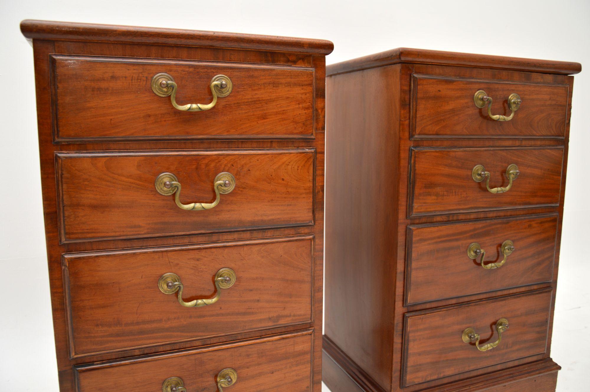 Pair of Antique Bedside Chests 1