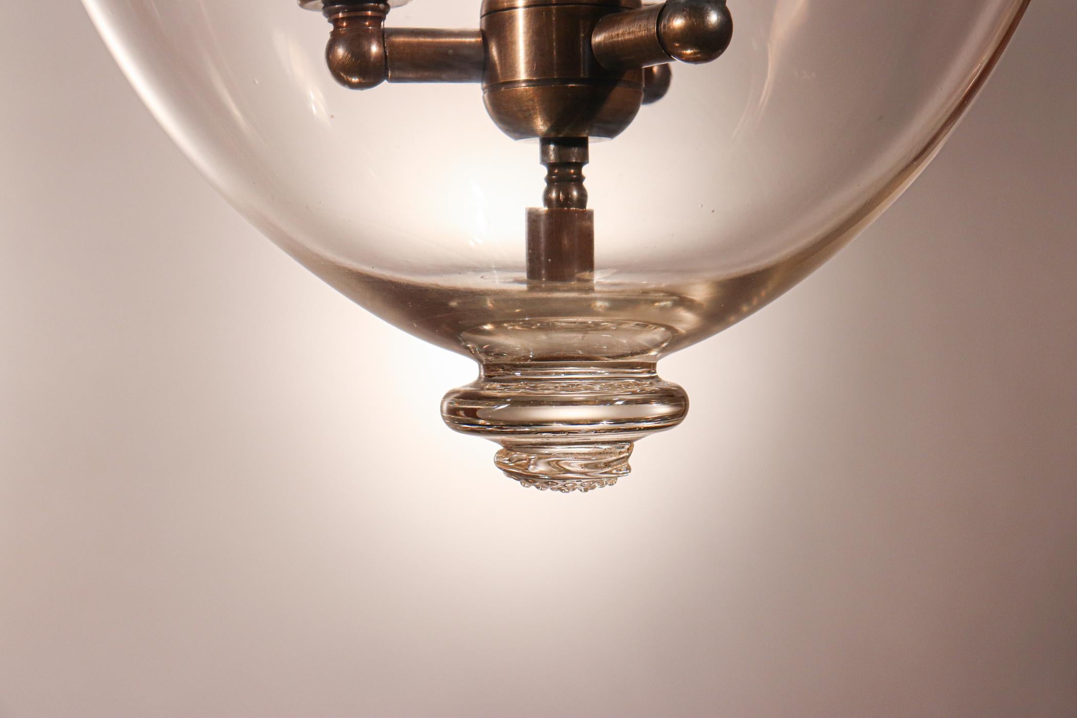 Pair of Antique Bell Jar Lanterns 3