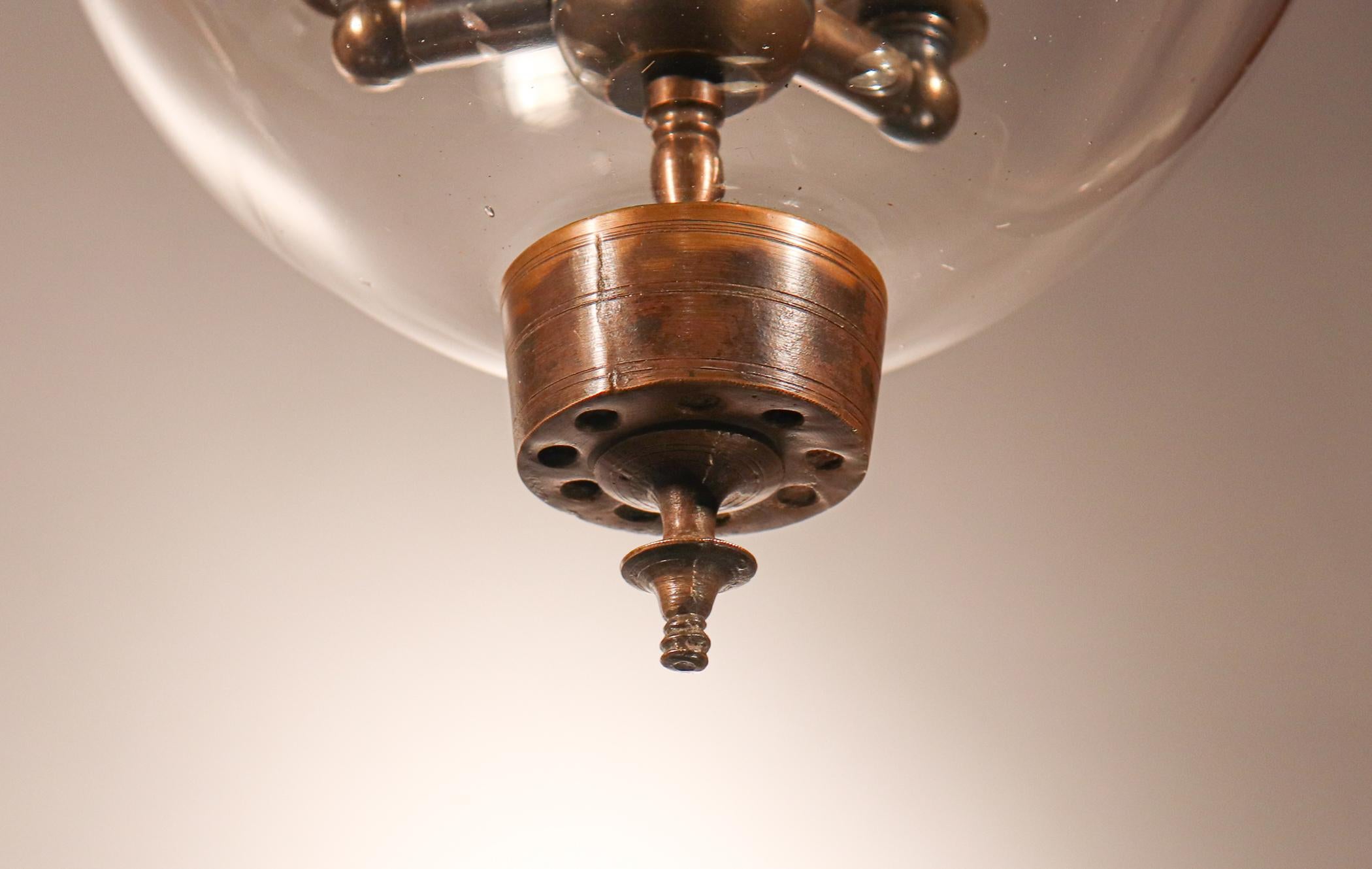 Pair of Antique Bell Jar Lanterns 6