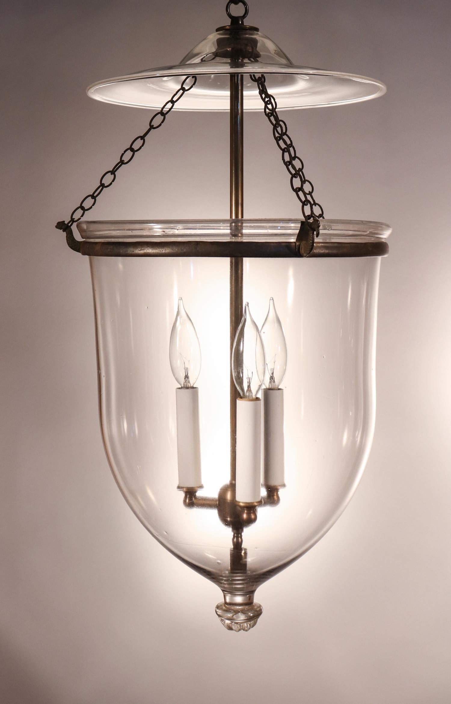 High Victorian Pair of Antique Bell Jar Lanterns