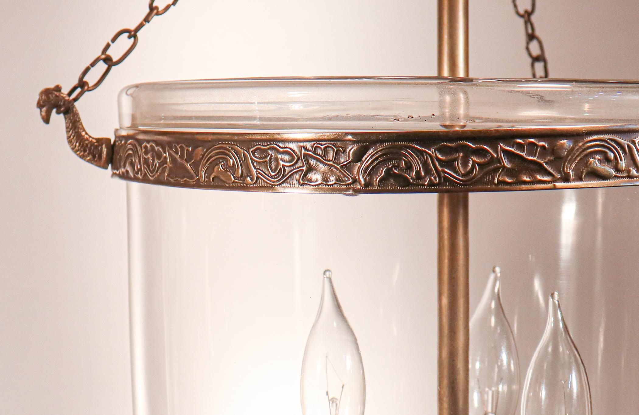 Pair of Antique Bell Jar Lanterns 1