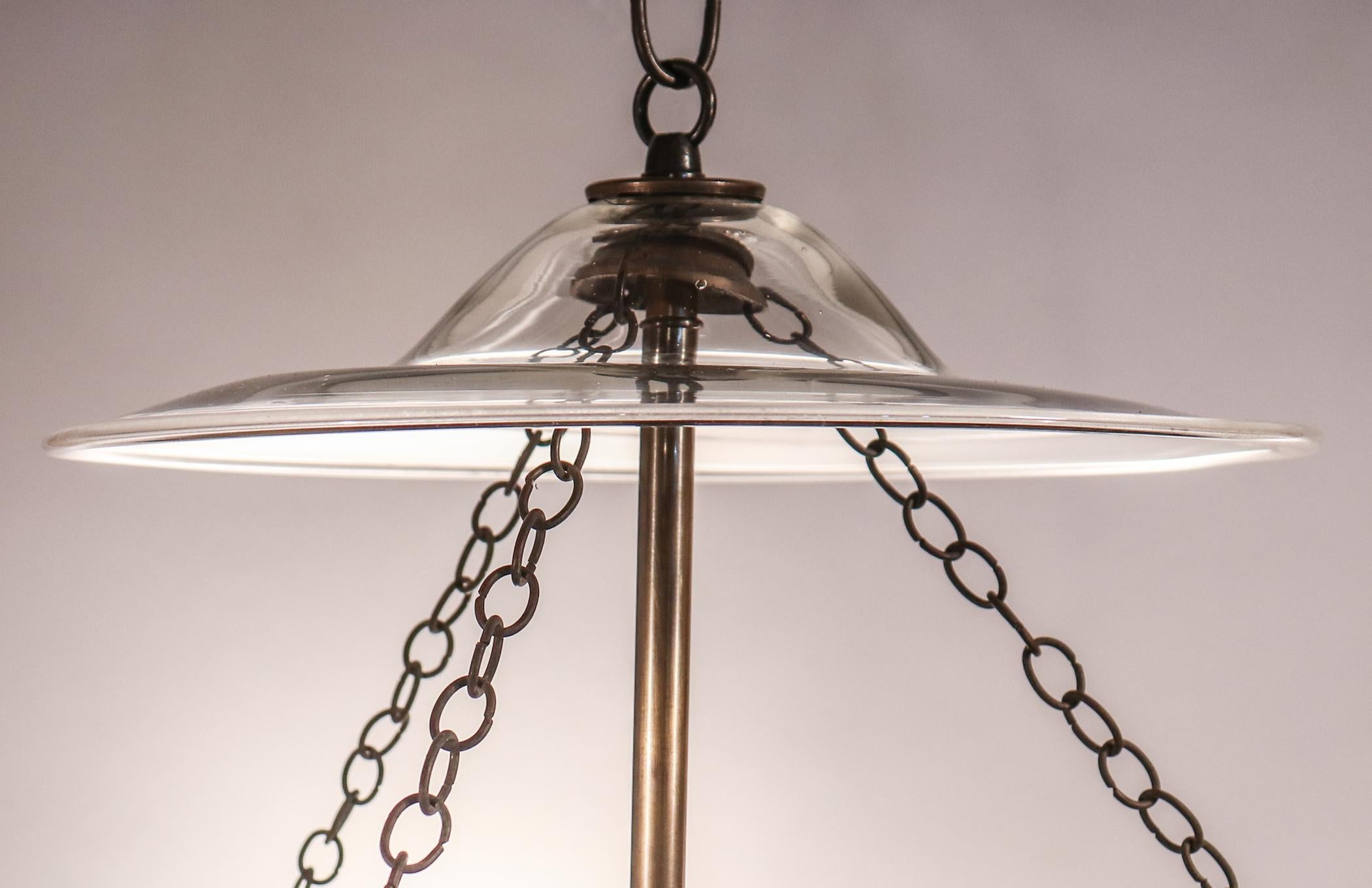 19th Century Pair of Antique Bell Jar Lanterns