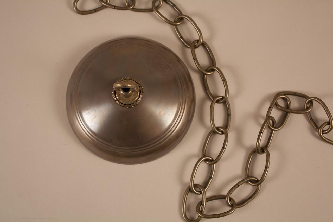 Brass Pair of Antique Bell Jar Lanterns with Trellis Etching