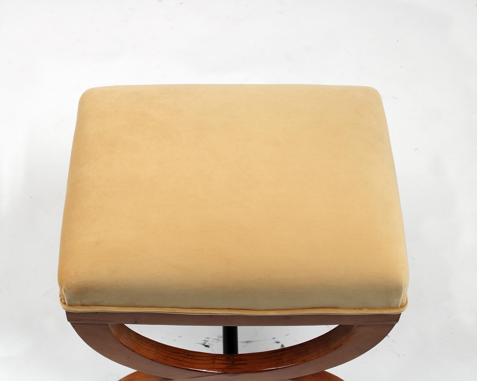Ebonized Pair of Antique Biedermeier Stools