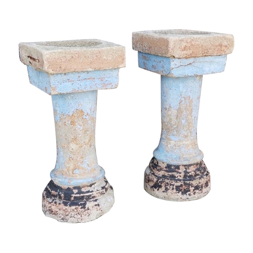 Coppia di antiche vasche per uccelli, GE-0042 in vendita 1
