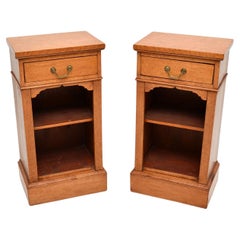Pair of Antique Birds Eye Maple Bedside Cabinets