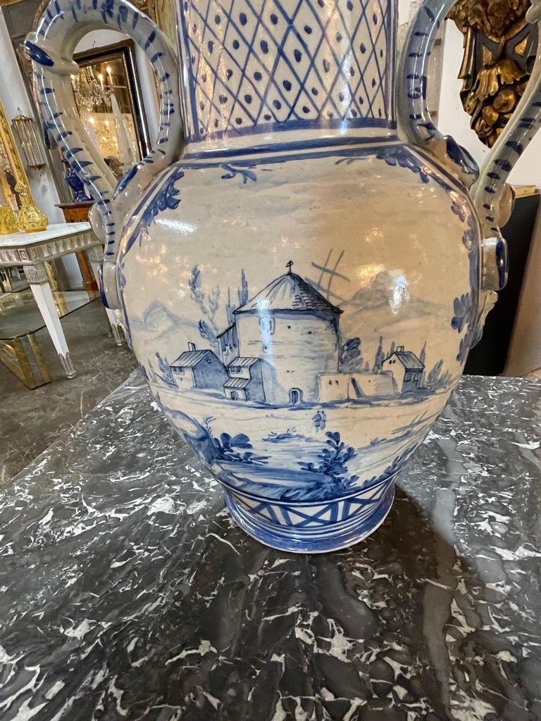 Pair of Antique Blue and White Vases For Sale at 1stDibs antique blue