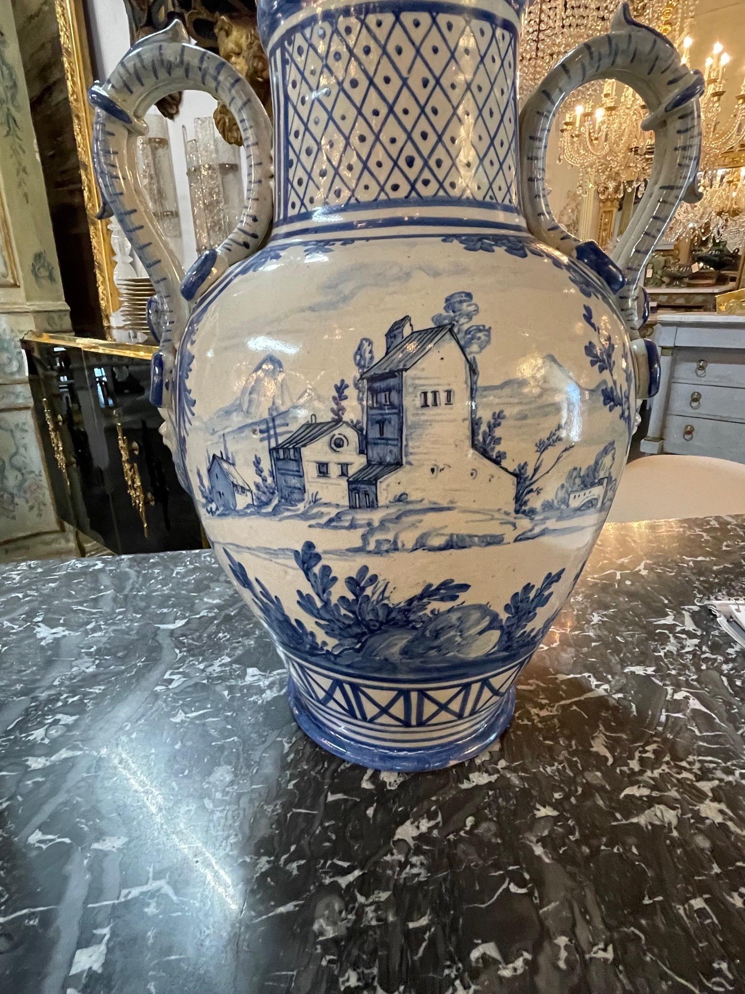 antique blue vases