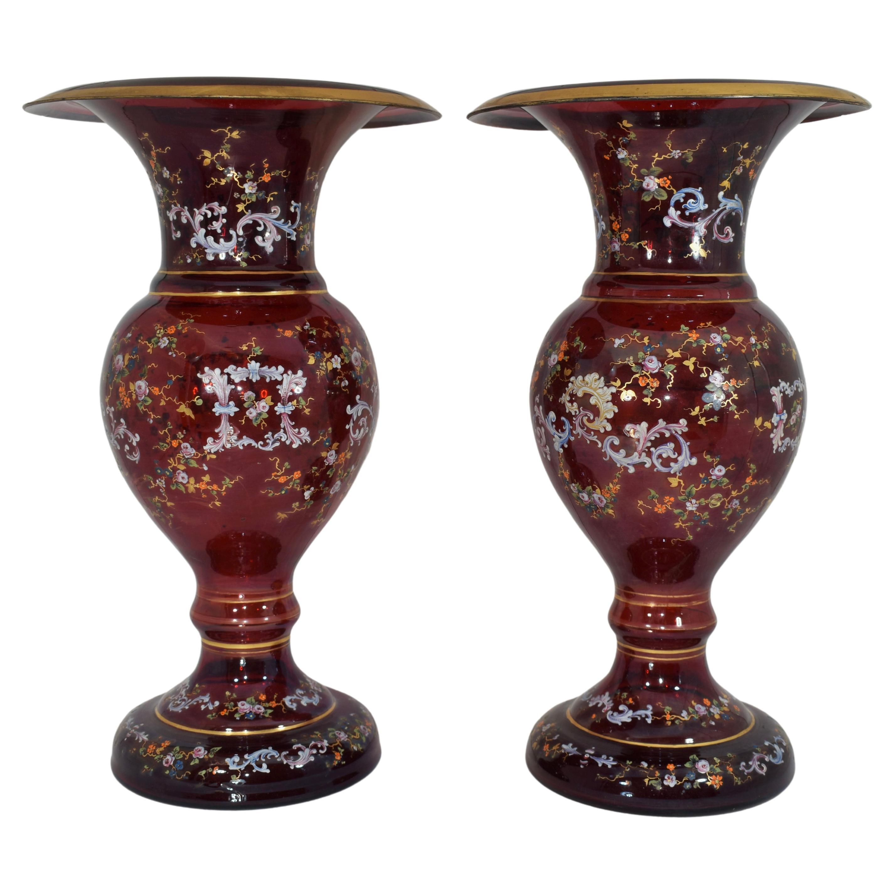 antique red vases