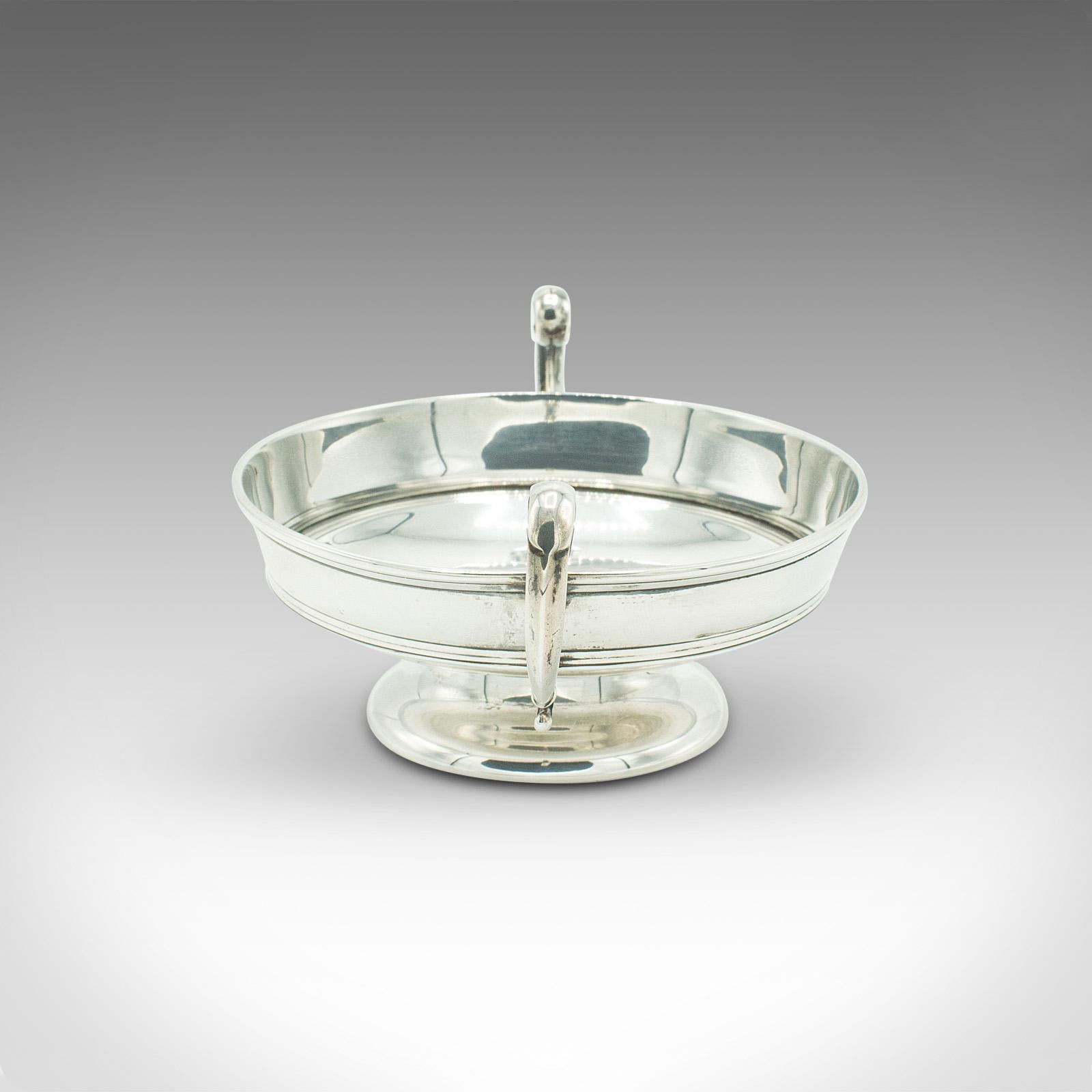 20th Century Pair of Antique Bonbon Dishes, English, Sterling Silver, Serving Bowl, Edwardian For Sale
