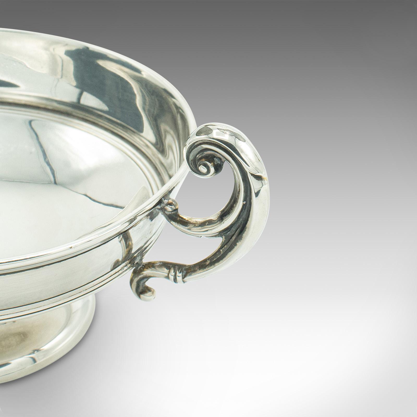 Pair of Antique Bonbon Dishes, English, Sterling Silver, Serving Bowl, Edwardian For Sale 2