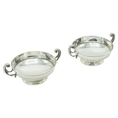 Pair of Antique Bonbon Dishes, English, Sterling Silver, Serving Bowl, Edwardian