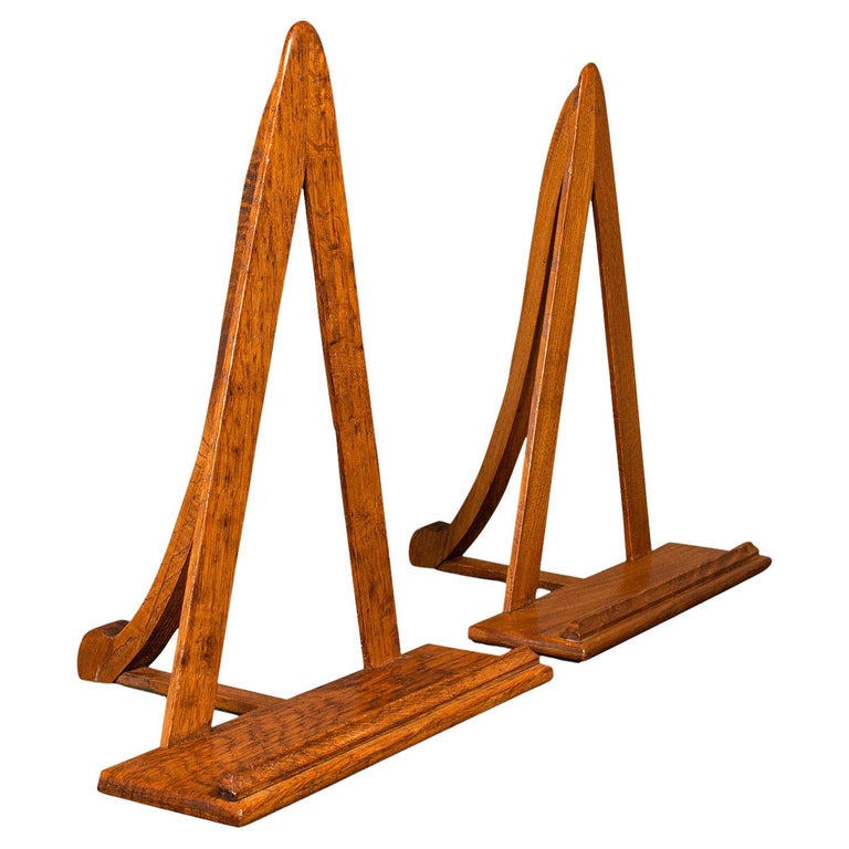Pair of Antique Book Stands, English, Oak, Folio Rest, Recital, Cotswold School For Sale at 1stDibs