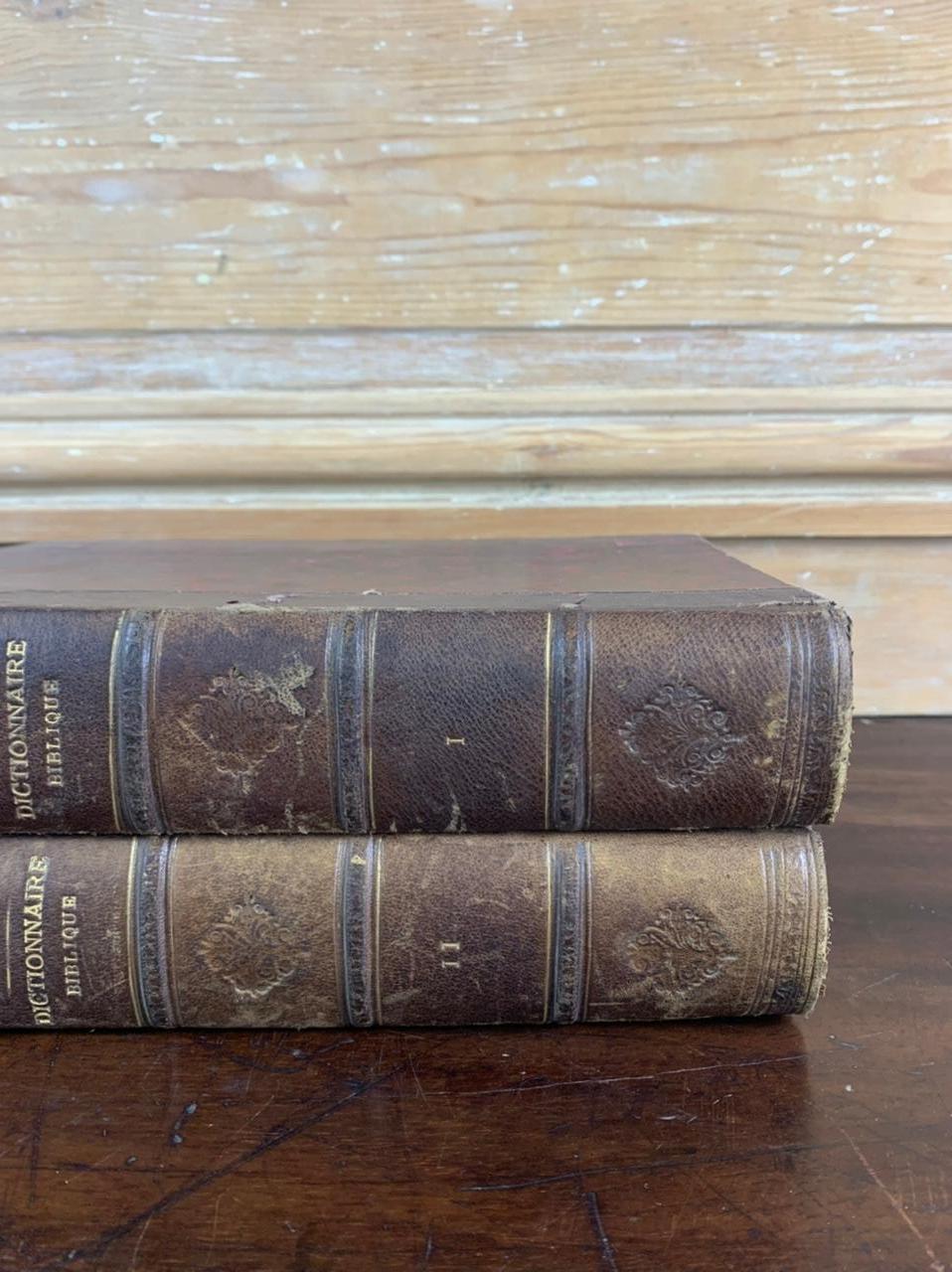 French Pair of Antique Books Dating from the 19th Century France  For Sale