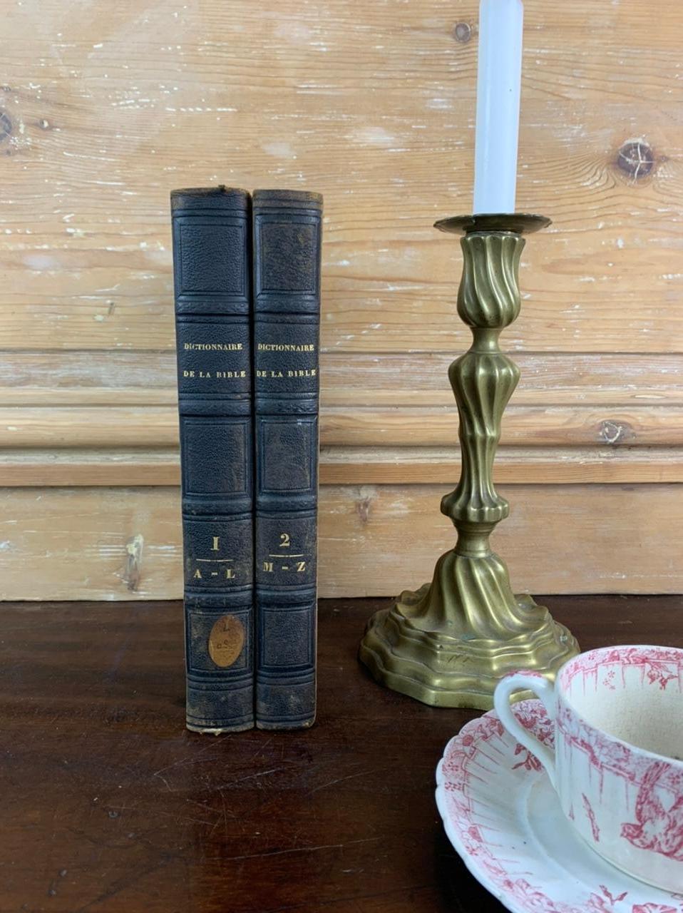 French Pair of Antique Books Dating from the 19th Century France For Sale