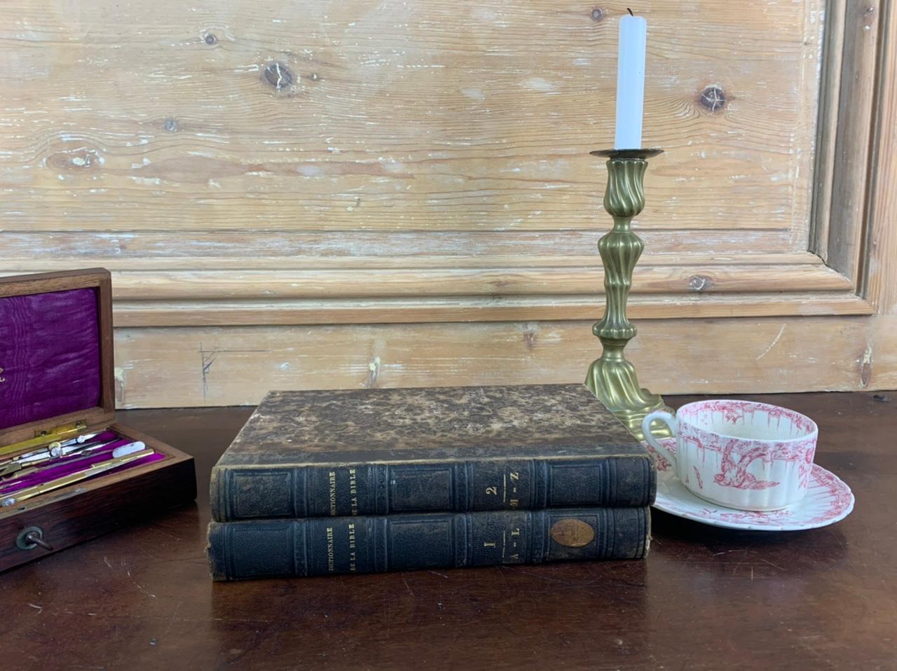 Pair of Antique Books Dating from the 19th Century France In Good Condition For Sale In Beuzevillette, FR