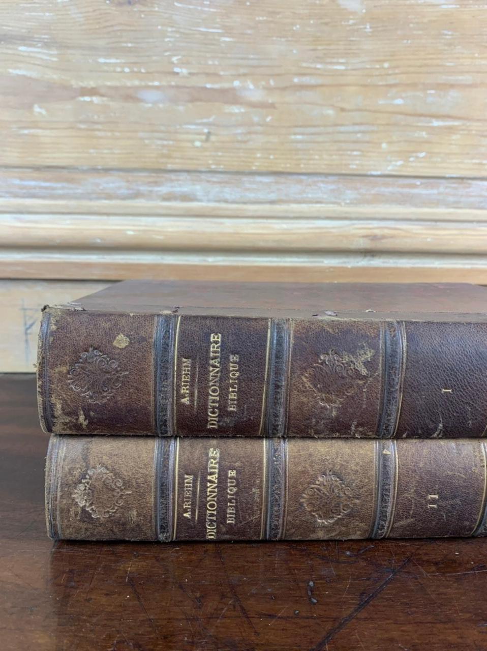 Paper Pair of Antique Books Dating from the 19th Century France  For Sale