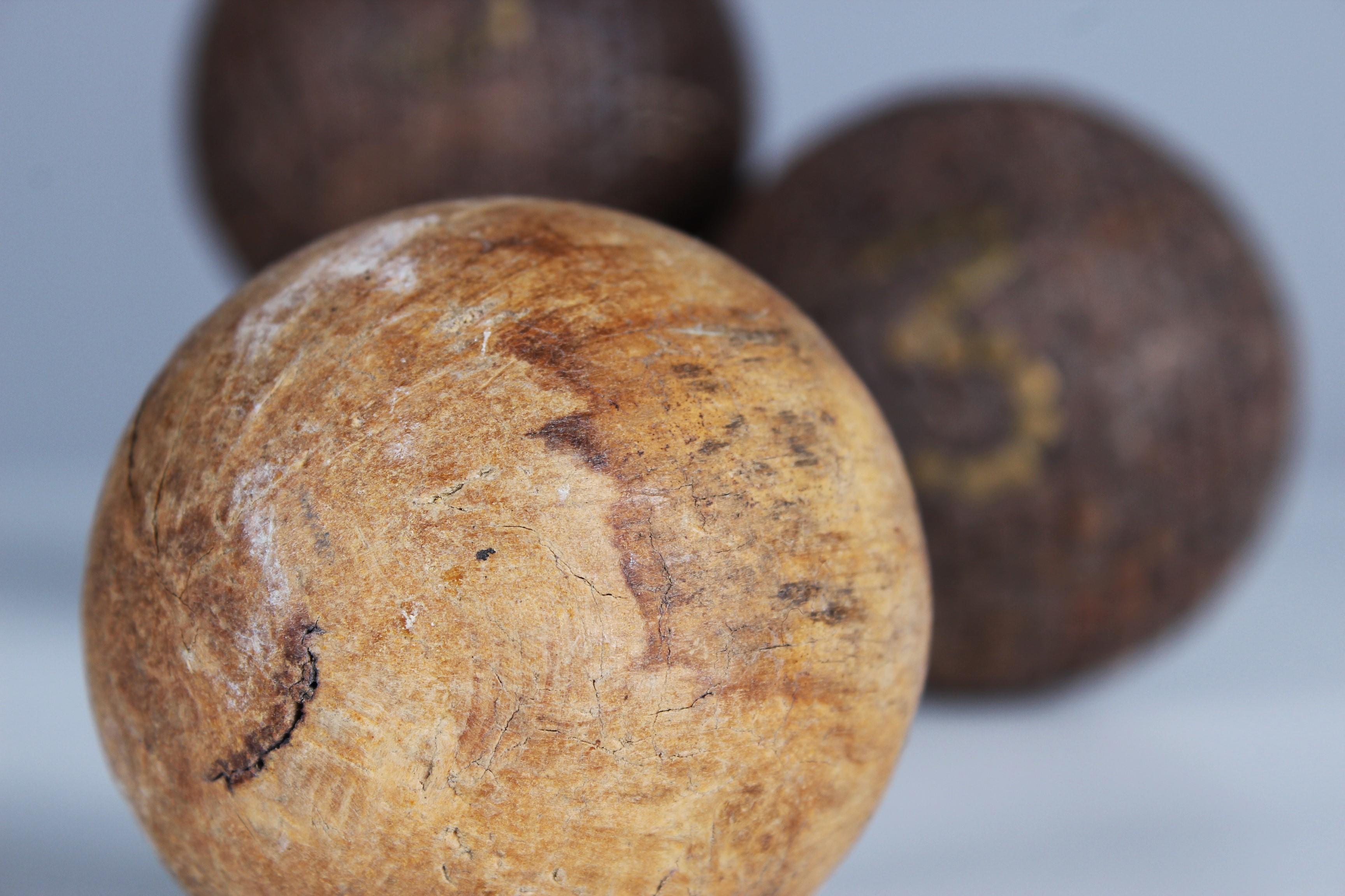 19th Century Pair Of Antique Boule Balls 