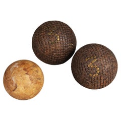 Paar antike Boule-Kugeln "3", Pétanque, 1880er Jahre, Frankreich, Handwerkskunst