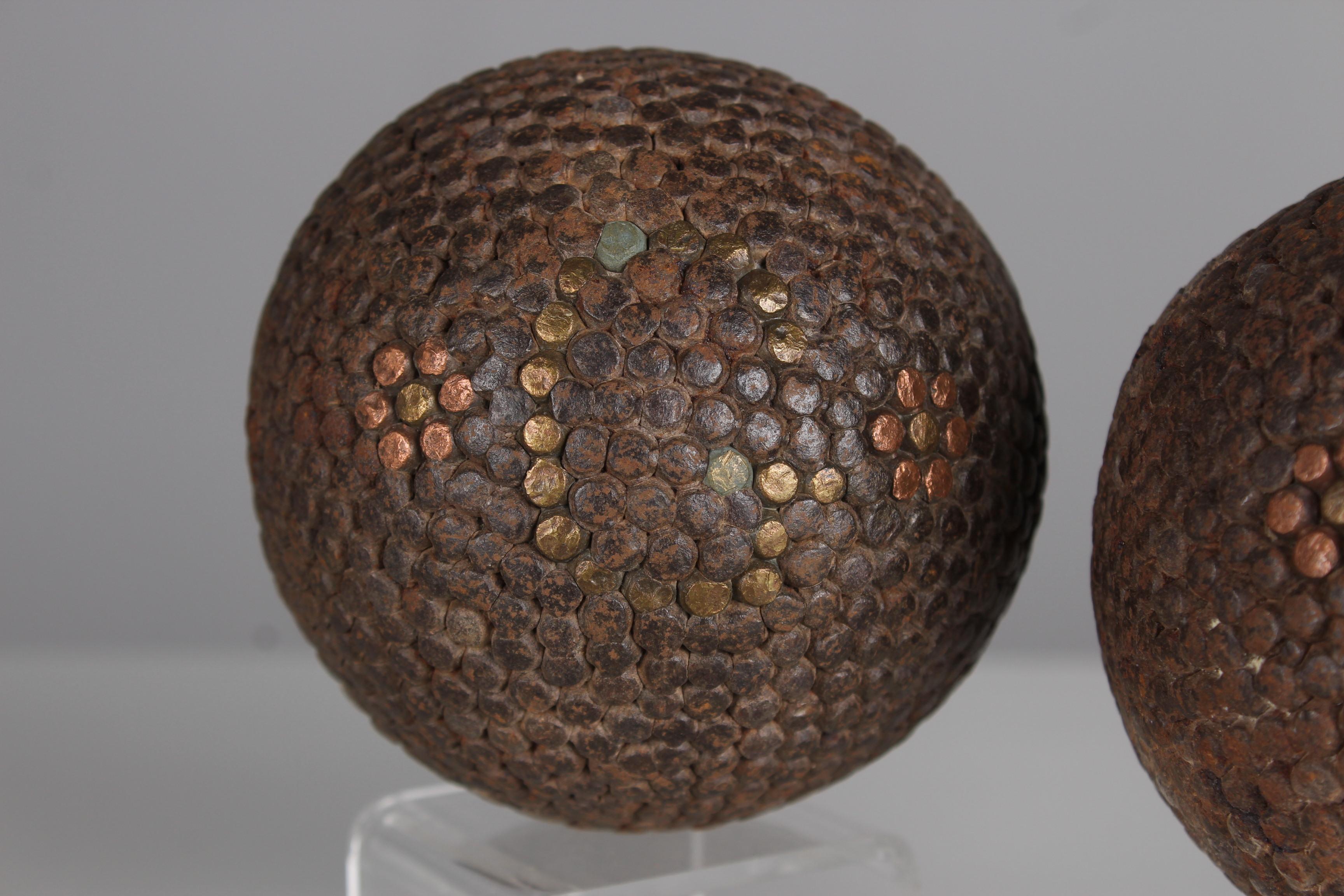 Late Victorian Pair Of Antique Boule Balls 