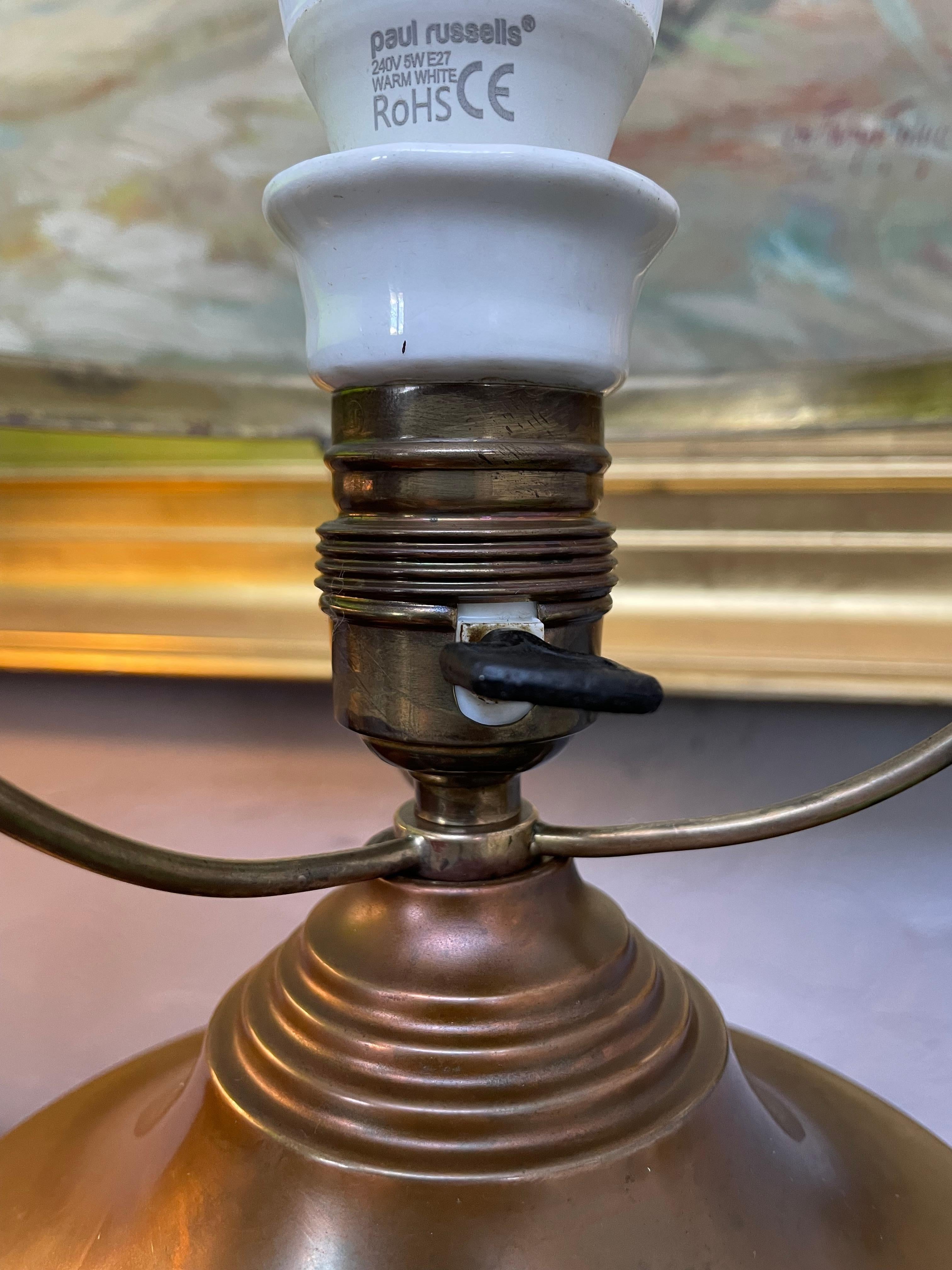 Paar antike Elefantenlampen aus Messing und Gusseisen von Voss aus Dänemark im Angebot 4