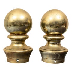 Pair of Antique Brass Bollards