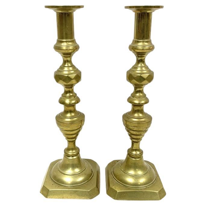 Pair Of Antique Brass Candlesticks Circa 1930
s
