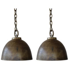 Pair of Antique Brass Pendants, France