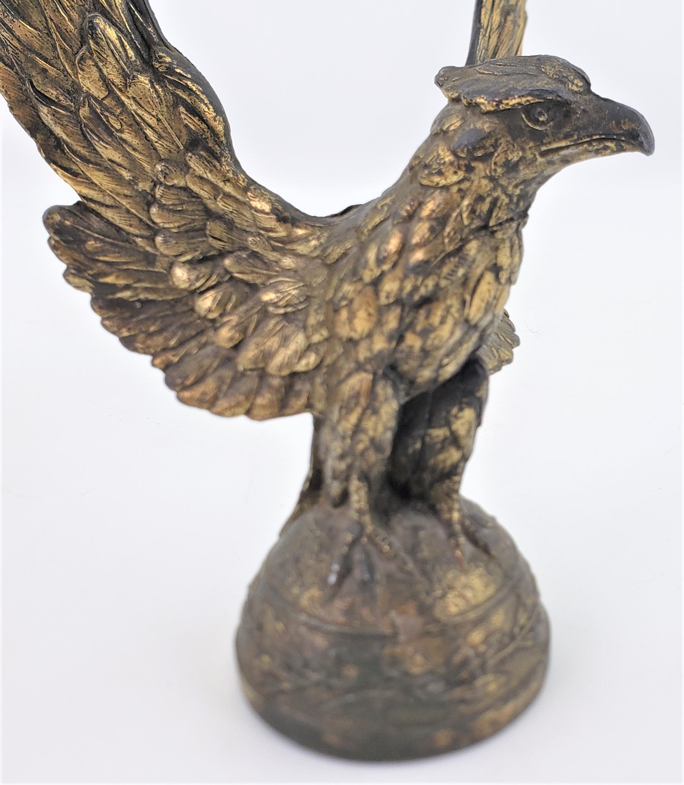 Pair of Antique Brass Plated Figural Bald Eagle Pocket Watch Stands or Bookends For Sale 3