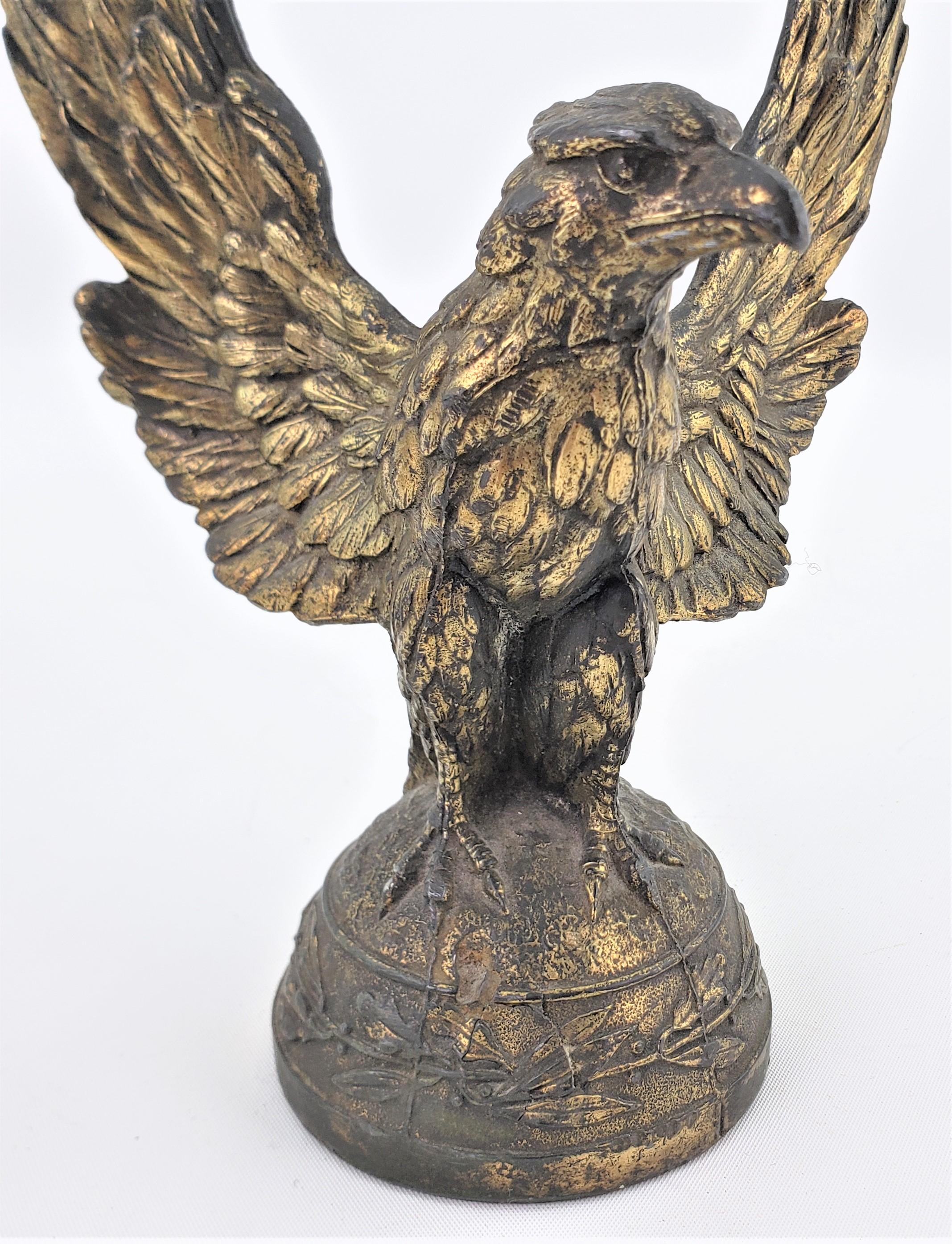 Pair of Antique Brass Plated Figural Bald Eagle Pocket Watch Stands or Bookends For Sale 4