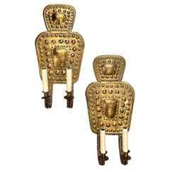 Pair of Antique Brass Sconces