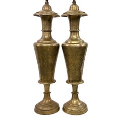 Pair of Antique Brass Table Lamps