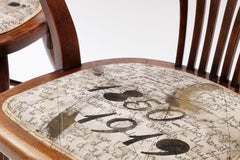 Pair of Antique British Elbow Office Chairs circa 1920