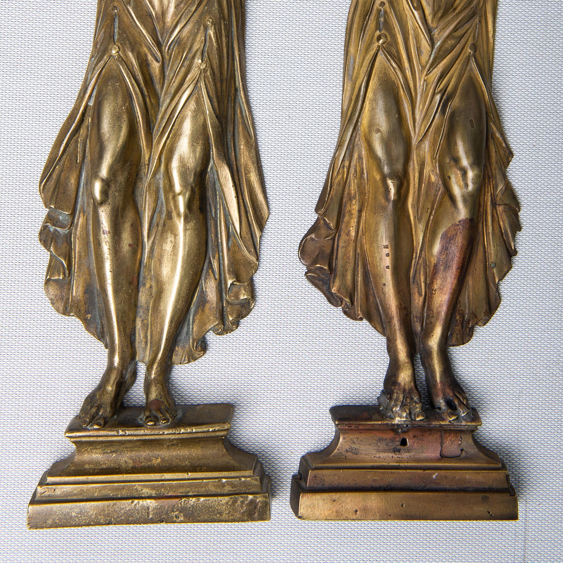Bronzed Pair of Antique Bronze Friezes