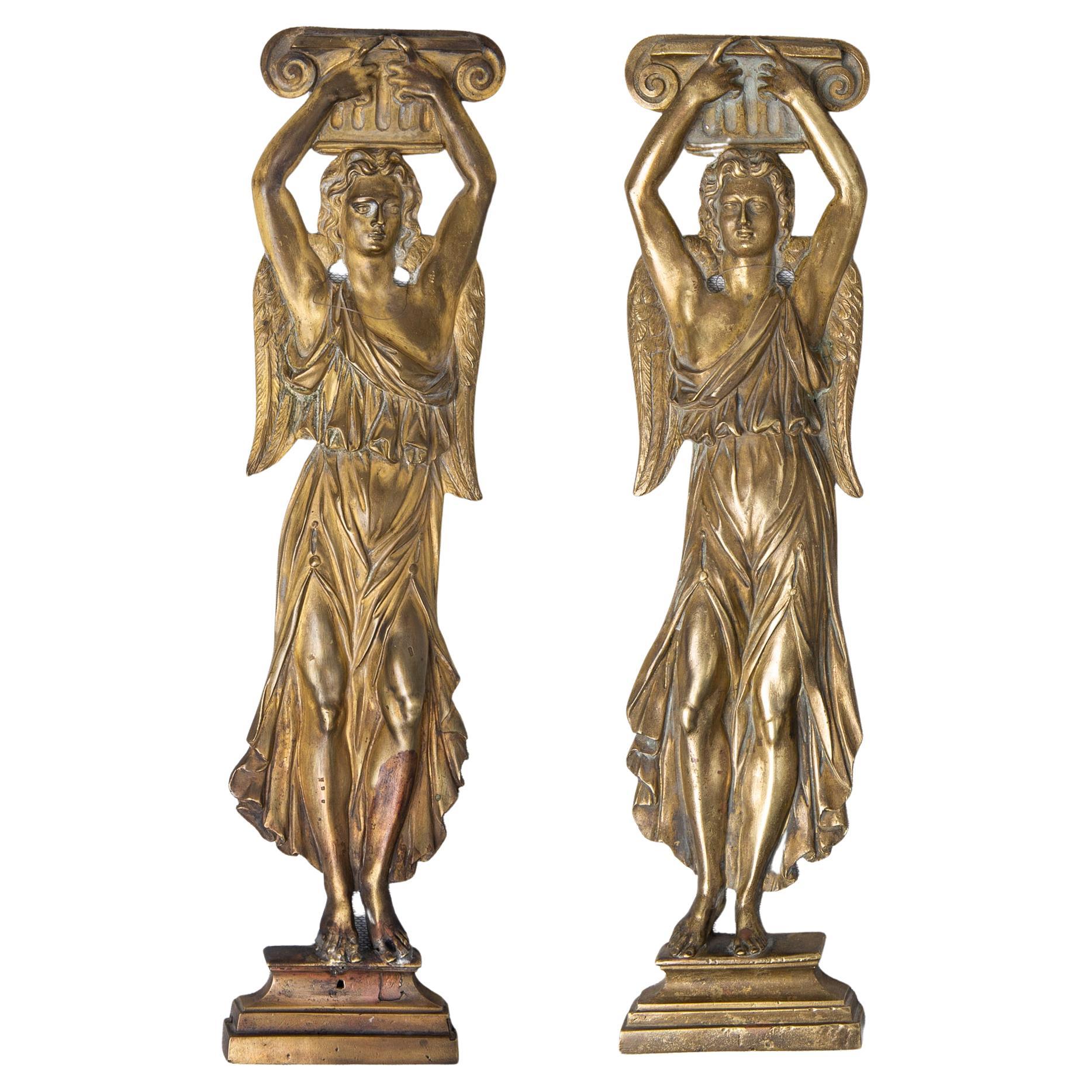 Pair of Antique Bronze Friezes