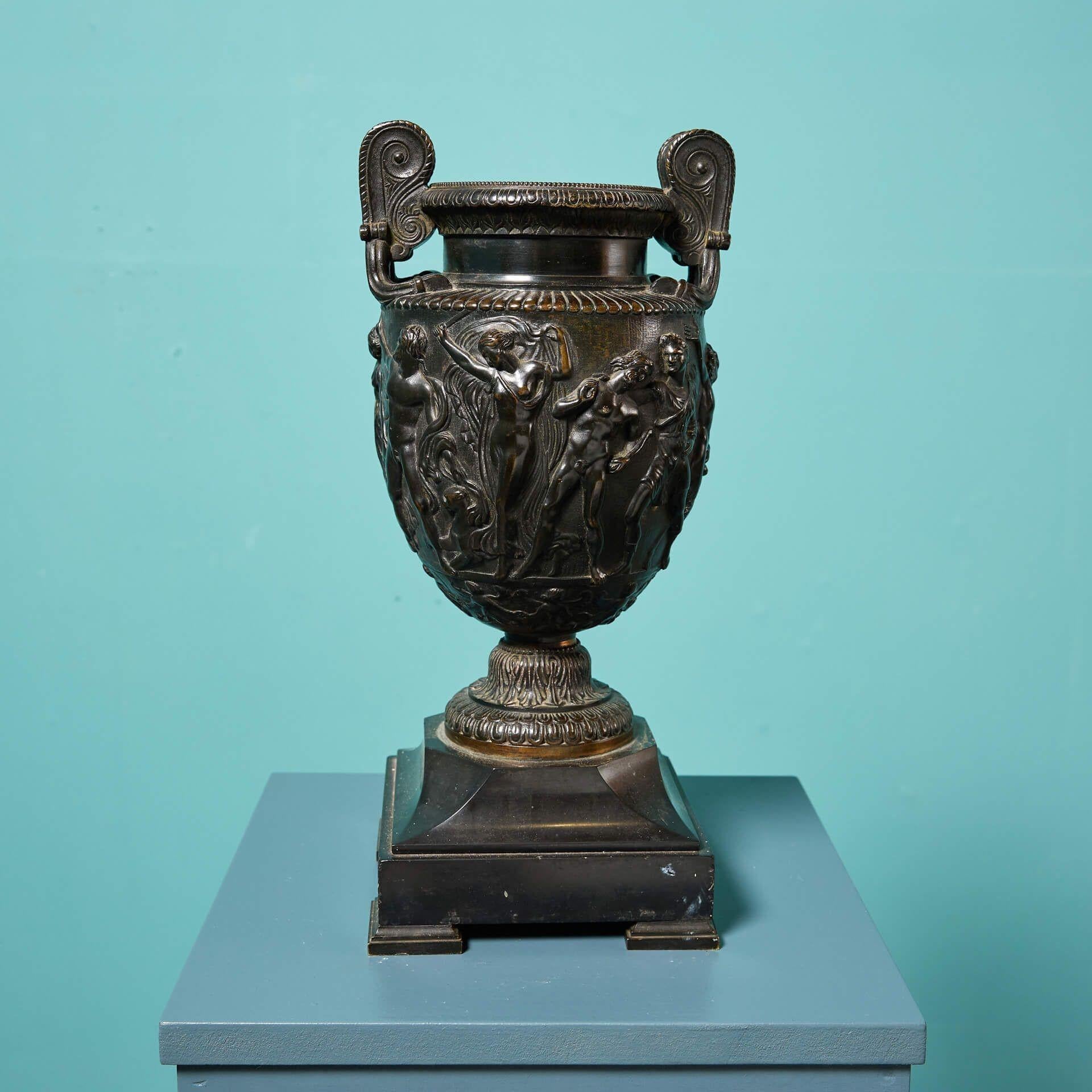 Neoclassical Pair of Antique Bronze Grand Tour Townley Vases For Sale